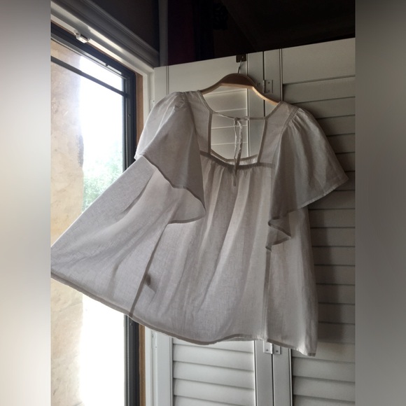 OldNavy White Linen Top - Picture 3 of 14